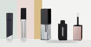 Custom lip gloss tubes with applicators and packaging components